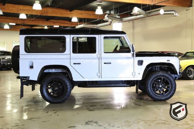 1991 White Land Rover Defender 110