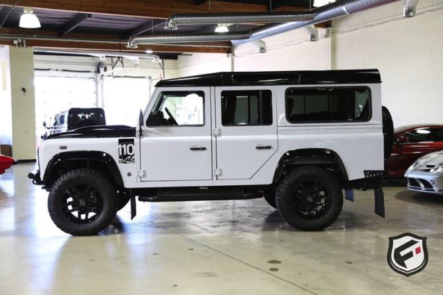 1991 White Land Rover Defender 110