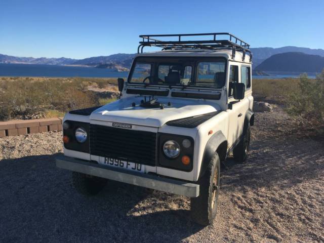 1991 White Land Rover Defender SUV