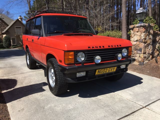 1991 Orange Land Rover Range Rover