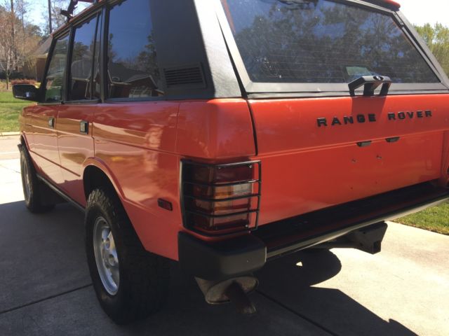 1991 Orange Land Rover Range Rover
