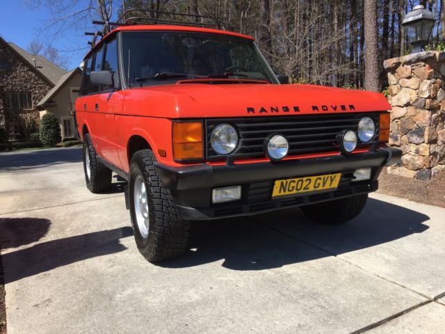 1991 Orange Land Rover Range Rover