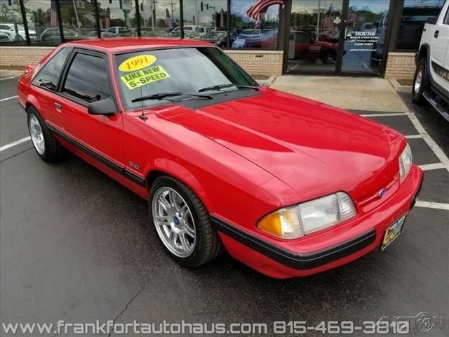 1991 Red Ford Mustang Hatchback