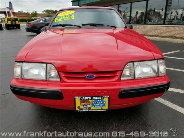 1991 Red Ford Mustang Hatchback