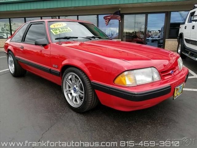 1991 Red Ford Mustang Hatchback
