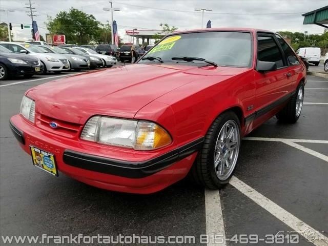 1991 Red Ford Mustang Hatchback
