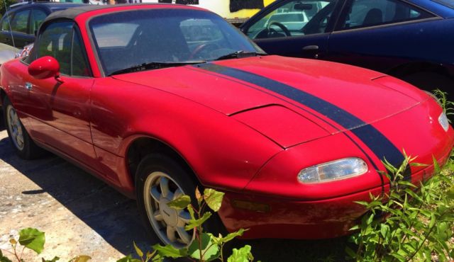 1991 Red Mazda CX-5 Convertible