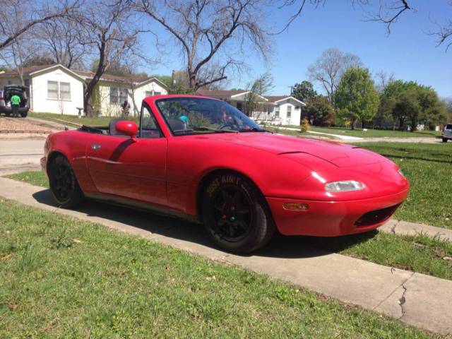 1991 Red Mazda MX-5 Miata Convertible