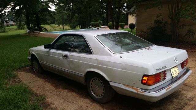1991 White Mercedes-Benz 500-Series Coupe