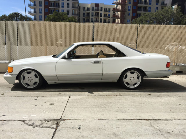 1991 White Mercedes-Benz 500-Series Coupe