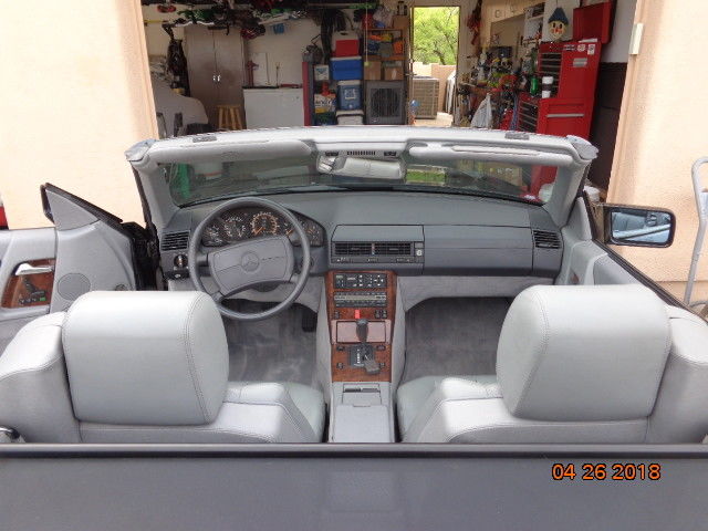 1991 Black Mercedes-Benz SL-Class Convertible