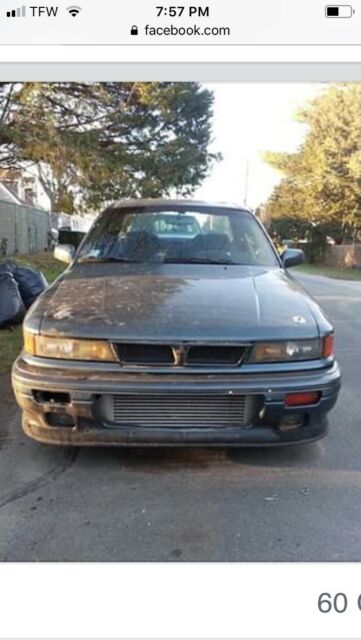 1991 Green Mitsubishi Galant Sedan