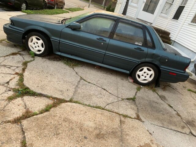 1991 Green Mitsubishi Galant Sedan