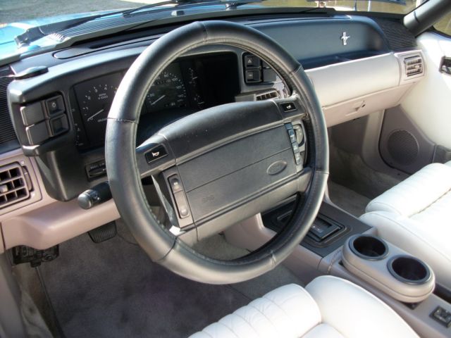 1991 Blue Ford Mustang Convertible