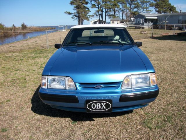 1991 Blue Ford Mustang Convertible