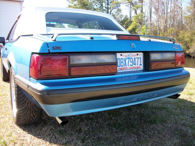 1991 Blue Ford Mustang Convertible