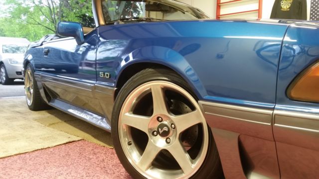 1991 Blue Ford Mustang Convertible