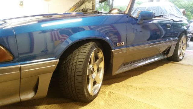 1991 Blue Ford Mustang Convertible