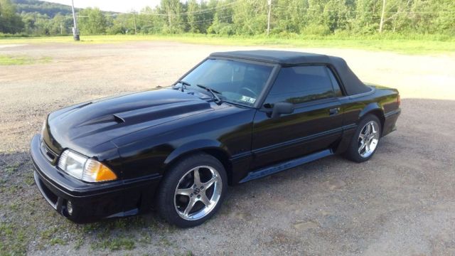1991 Black Ford Mustang Convertible