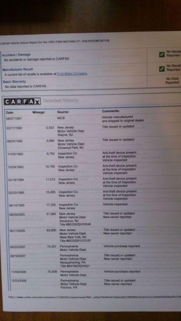 1991 Black Ford Mustang Convertible