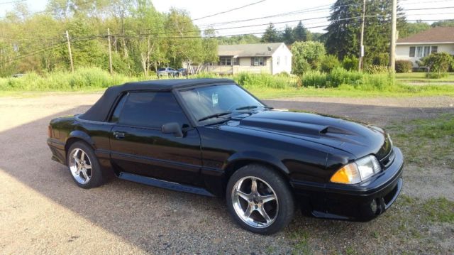 1991 Black Ford Mustang Convertible