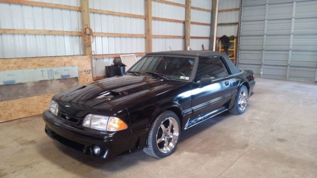 1991 Black Ford Mustang Convertible