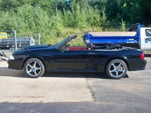 1991 Black Ford Mustang Convertible