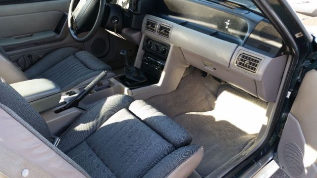1991 Dark emerald green Ford Mustang