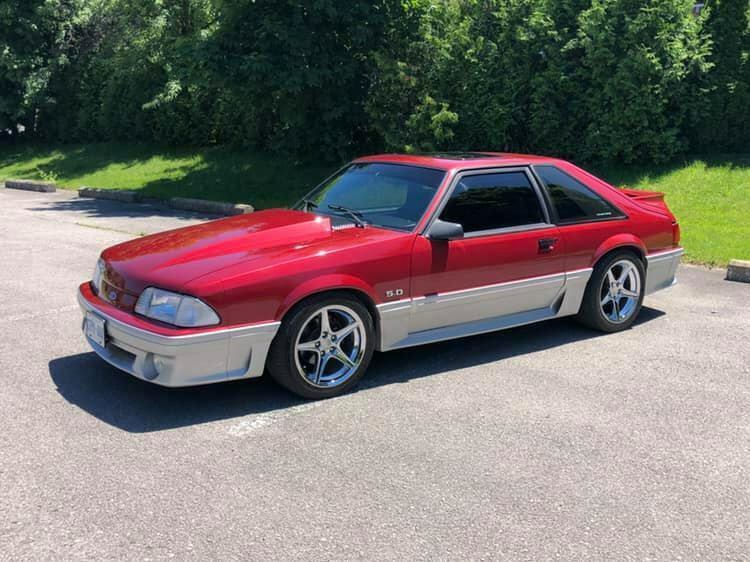 1991 Red Ford Mustang