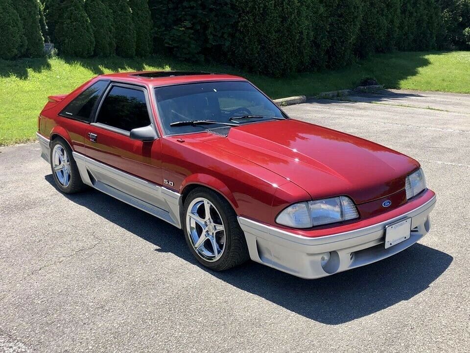 1991 Red Ford Mustang