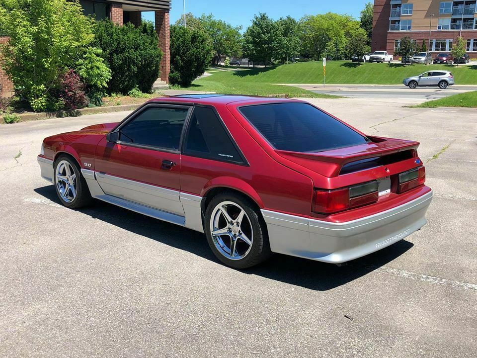 1991 Red Ford Mustang