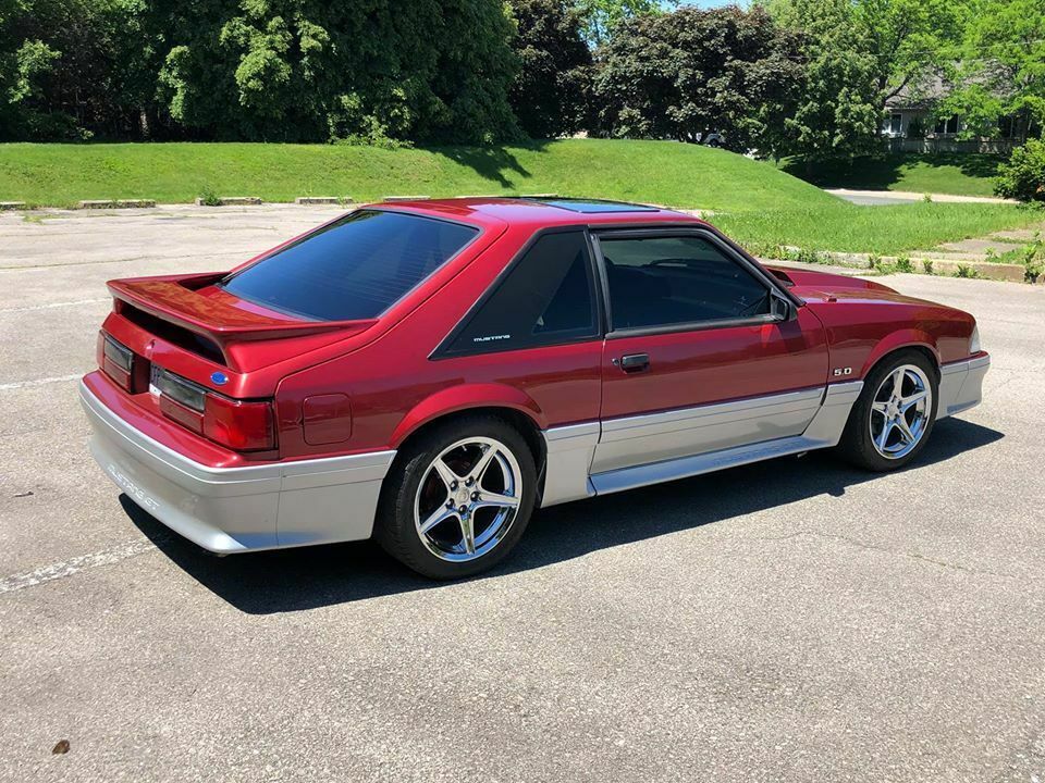 1991 Red Ford Mustang