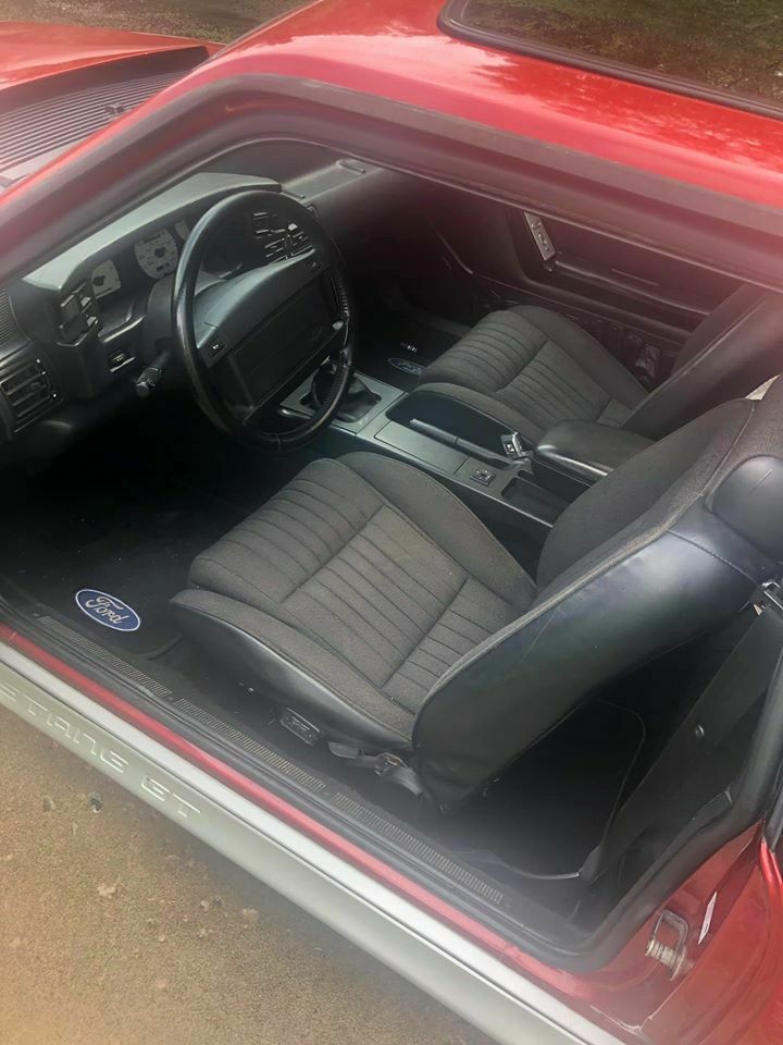 1991 Red Ford Mustang