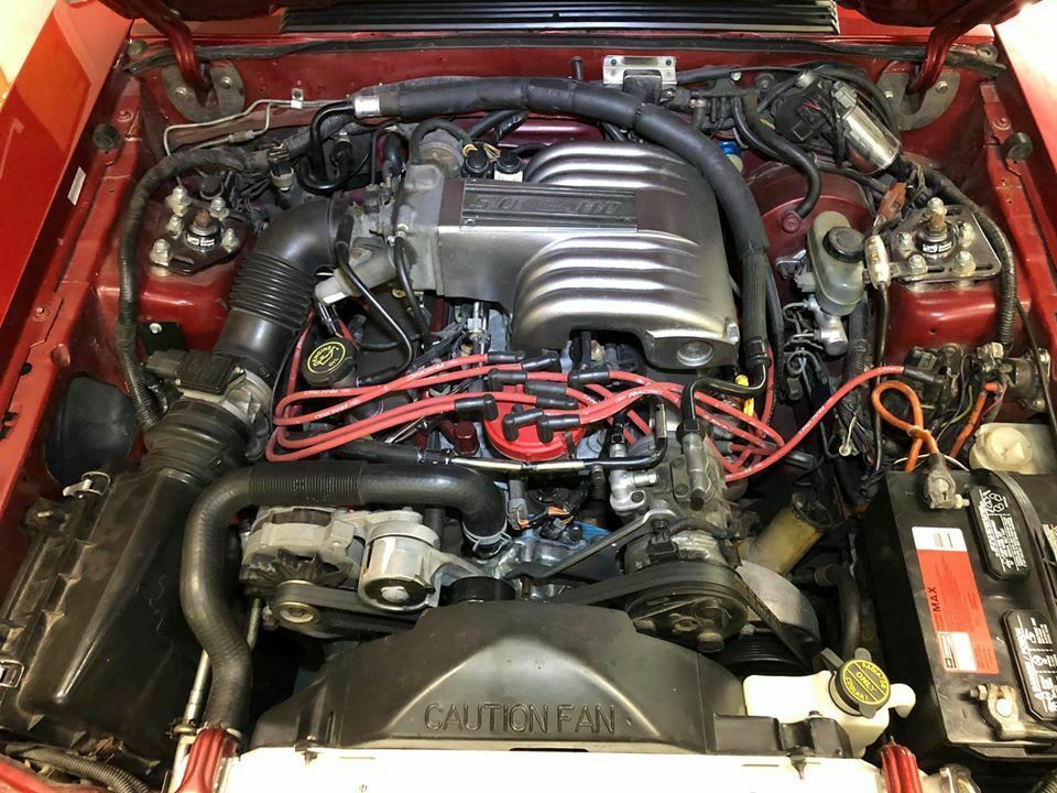 1991 Red Ford Mustang