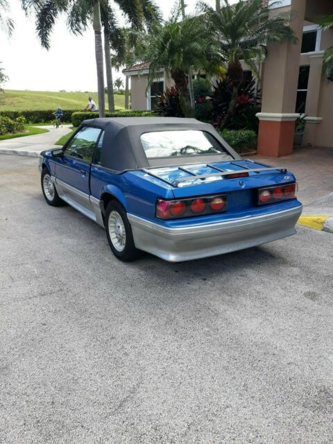 1991 Blue Ford Mustang Convertible