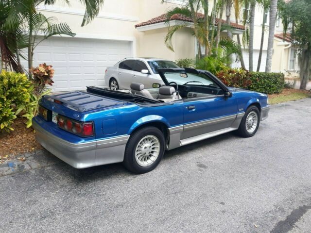 1991 Blue Ford Mustang Convertible