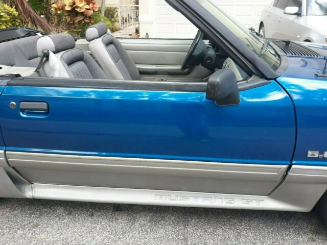 1991 Blue Ford Mustang Convertible