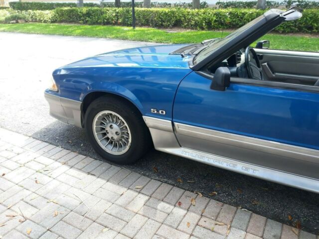 1991 Blue Ford Mustang Convertible