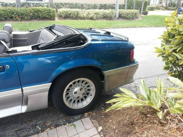 1991 Blue Ford Mustang Convertible