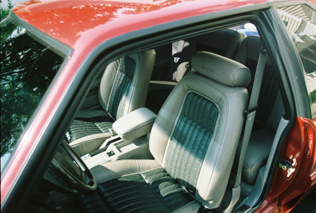 1991 Custom Wild Strawberry with Candy Orange Flames Ford Mustang Hatchback