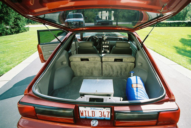 1991 Custom Wild Strawberry with Candy Orange Flames Ford Mustang Hatchback