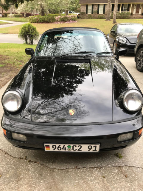 1991 Black Porsche 911 Convertible