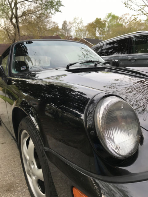 1991 Black Porsche 911 Convertible
