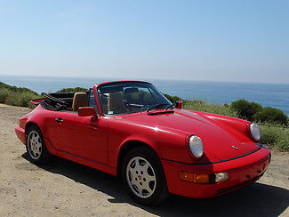 1991 Red Porsche 911 Convertible
