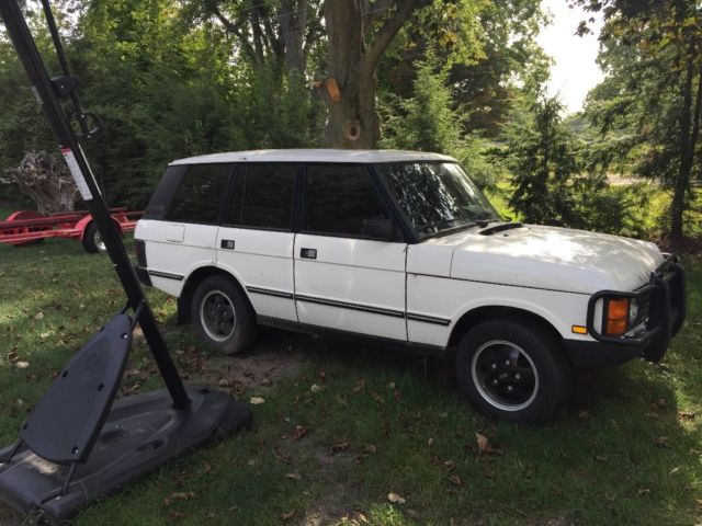 1991 White Land Rover Range Rover SUV