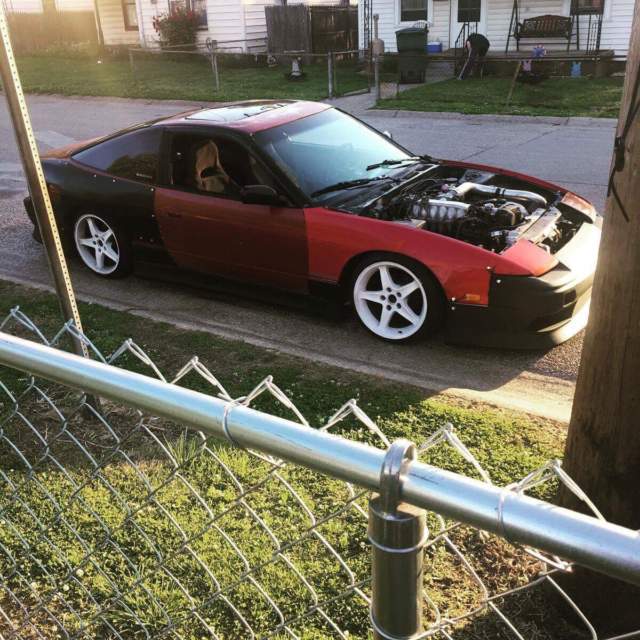1991 Red Nissan 240SX Hatchback