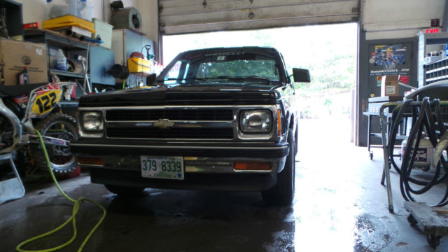1991 Black Chevrolet S-10 Reg Cab