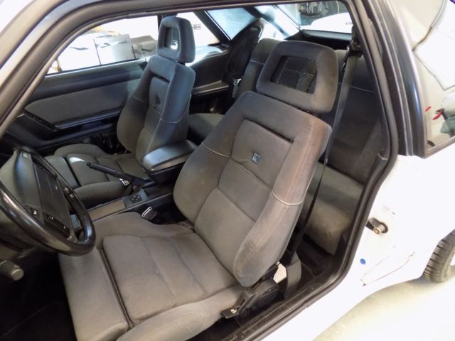 1991 White Ford Mustang Hatchback