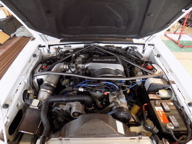 1991 White Ford Mustang Hatchback