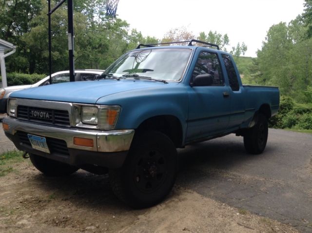 1991 Blue Toyota Pickup Extended Cab Pickup